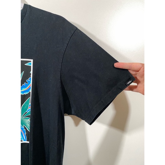 Vans Logo Box T-shirt In Black / Black Pit Stop Tropical Size Large - Picture 5 of 7